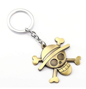 Générique One Piece Porte-clés Métal Luffy Logo Straw Hat Skull Face l'Equipage du Chapeau de Paille