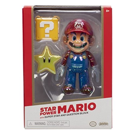 Nintendo Super Mario Figurine Mario W/Star joojee Exclusive 10 cm 13259 Multicolore