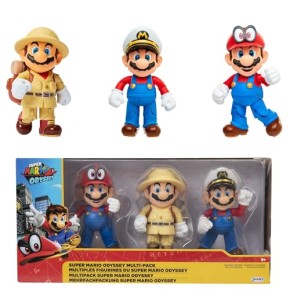 Nintendo Jakks Pacific - Super Mario Odyssey - Pack 3 Figurines Mario - 10 cm