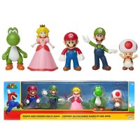 wangwtry Nintendo Super Mario Figuren 5er Set Mario & Friends, 6,5 cm Multicolore