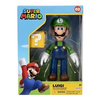10cm Luigi Figurine - Super Mario Bros by JAKKS Pacific