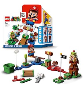 LEGO 71360 Super Mario Pack de Démarrage Les Aventures de Mario, Jouet de Construction, Augmenté, avec Figurine Interactive, Bowser, Cadeau Enfan...