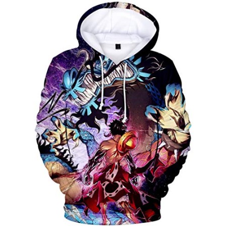 OLIPHEE 3D Sweater Homme avec Capuche Pull Occasionnel Hoodies (L,9976)