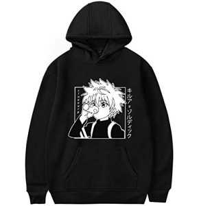 OLIPHEE Homme Sweat à Capuche Imprimé Graffiti Hoodie Ado Veste Manches Longues Pull Casual 01noir-1 XXL