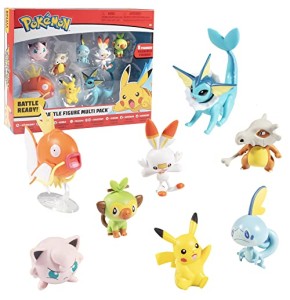 Figurine Pokemon Jouet 8 Pack – Pokemon Figurine 5-8 cm – Pikachu Vaporeon Scorbunny et Plus - Nouveau 2022 - Officielle Jouet Pokemon