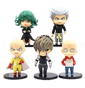 Lot de 5 figurines One Punch Man – Anime Saitama Action Figure Tornado Anime Figure Jouets Genos Toy Statues PVC Anime One Punch Man Model Statue...