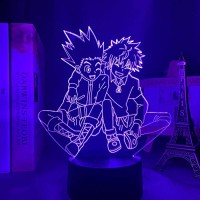Anime 3D lampe acrylique Hunter X Hunter Killua et Gon pour chambre décor veilleuse cadeau d'anniversaire Led ,Manga Hxh Killua-Touch contrôle