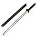 damdos Halloween Prop for Katana Weapon Cosplay Sword Roronoa Zoro PU Rubber Samurai Swords Birthdays Gifts (Black)