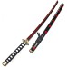 HZYYZH Samurai Ninja Wooden Sword, Anime Noir Samurai Roronoa Zoro Cosplay Katana Armée Couteau Sword Jouets pour Adolescents,Burst