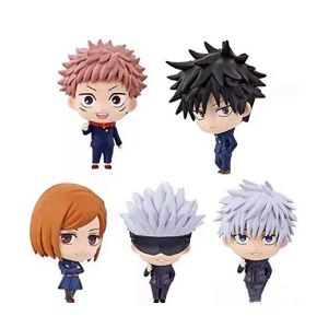 Tongyundacheng Lot de 5 Figurines d'action Gojo Satoru Itadori Yuji Ryomen Sukuna modèle d'anime Fushiguro Megumi Kugisaki Nobara Figurines Statue...