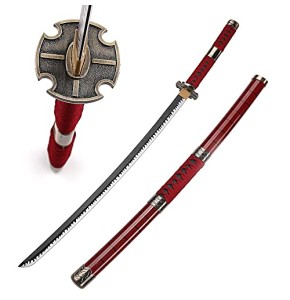 Katana Japonais en Bois One Piece Zoro Sandai Kitetsu replique Cosplay Epee de samourai Anime Sabre en Bois