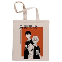 Haikyuu Karasuno KageHina Réutilisable Coton Beige Sac de Courses Reusable Cotton Shopping Bag