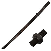 Skyward Blade Épées de samouraï japonaises en bois pur Katana, épée d'entraînement avec paran en plastique et bouchon en caoutchouc noir drag...