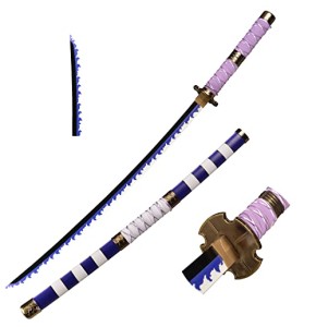 Skyward Blade Épée en Bois Roronoa Zoro Katana, épée de samouraï Japonais Texture Anime Originale, Katana Kitetsu pour la Collection Cosplay