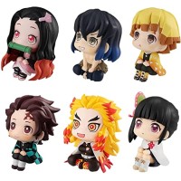 D-TREE Lot de 6 figurines d'action Demon Slayer - Figurine d'anime Tanjiro Nezuko Inosuke - Poupée Rengoku Zenitsu Shinobu - Décoration d'intéri...