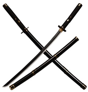 kljhld Épée cosplay épée anime en bambou, épée katana Roronoa Zoro épée Yubashiri katana 103 cm/40 pouces