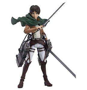 Hopowa Attack on Titan Figurine Eren Yeager Action Figurine PVC à collectionner Cadeaux Statue Anime, Modulable Modèle Décoration