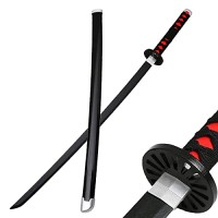 Gaiev Épée Demon Slayer Blade COS Bambou Prop Kamado Tanjirou Katanas modèle d'arme,pour Anime Katana Jouet décoratif Objets de Collection (Col...