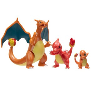 Pokemon Select Pack Évolution - Figurines de Salamèche à Dracaufeu