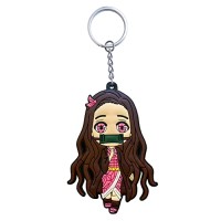 Aurabeam Porte-clés, pendentif motif Nezuko Demon Slayer, anime japonais et manga, Rose