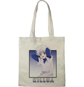 HUNTER X HUNTER TOTE BAG KILLUA», REFERENCE : BWHUNTXBB002, ECRU, 38 X 42 CM