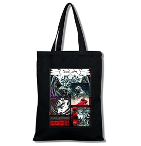 itachigo Anime Manga Berserk Daypack Sac d'épicerie réutilisable Guts Canvas Tote Bag Berserk The Skull Knight Sacs de plage