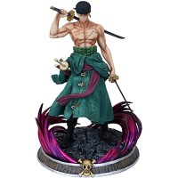 WANSHI One Piece Zoro Figure, GK Anime 25cm Roronoa PVC Modèle/Personnage Figurine Adulte Jouets/Poupées/Cadeaux de Collection