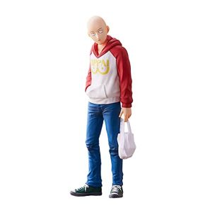 Anime One Punch Man Figure, Saitama Figure 18 cm PVC Modèle Action Figure Jouets Ornements De Bureau À Collectionner Fournitures Cadeau