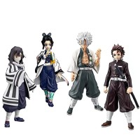 Demon Slayer, Personnages d'anime, poupées de Personnage d'anime, 4 Cadeaux de Fan de Personnage (Kamado Tanjiro, Shinagawa Mimi, Iguro Ohanai, Be...