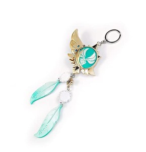 C/Y Porte-CléS Genshin Impact, œIl De Dieu, Porte-CléS Anime en MéTal, 7 éLéMents, Brillant La Nuit, Porte-CléS Pendentif Mode Cosplay