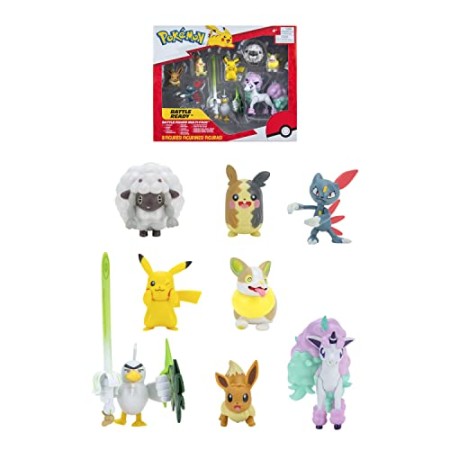 Pack de 8 Figurines Battle Pokémon par Bandai : De Pikachu à Morpeko