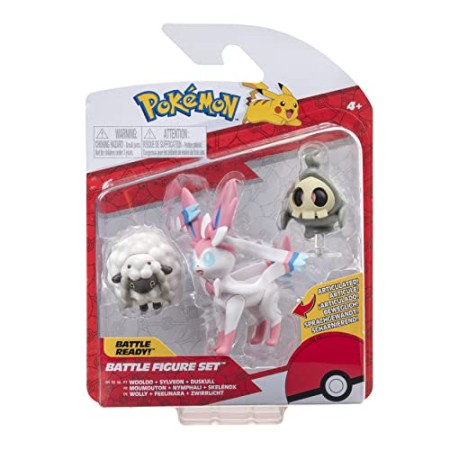 Set de Figurines de Bataille Pokémon – Lumière torsadée, Wolly, Feelinara