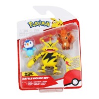 Lot de 3 Figurines de Combat Pokémon: Piplup, Vulpix, Electabuzz