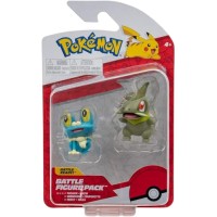 Pokémon PKW2645 – Battle Figure Pack – Milza & Froxy, Figurines Officielles détaillées 5 cm