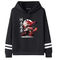 kewing Genshin Impact Hoodie Casual Anime Kaedehara Kazuha Cosplay Harajuku Pull Sweat à Capuche pour Unisexe