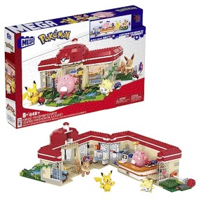 MEGA Pokémon Coffret Centre Pokémon De La Forêt, Jeu De Briques De Construction Pour Enfants Et Adultes, Figurines Pikachu, Leveinard, Évoli Et...