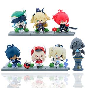 NAUXIU Genshin Impact Figure, Battle Stance Mondstadt Edition, Genshin Impact Figure Games Cartoon Figure,Anime Models Statues Finished Figurine To...