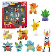 Pokemon Figurine Jouet 10-Pack Figurine 5-11 cm – Cinderace Pikachu Charmander Squirtle Oddish Gible Bulbasaur Yamper Froakie & Growlithe - N...