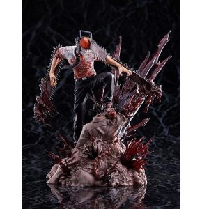 Chainsaw Man Denji Figurine Statue - 29 cm Grande Battle Ver Modèle Sculpture Anime Fait à la Main Objet de Collection Décoration de Bureau Fans...