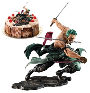 YISKY One Piece Roronoa Zoro, Trois épées Style PVC Modèle, Anime Figure Décoration Ornements pour Fans d’Anime,Cadeaux pour Enfants