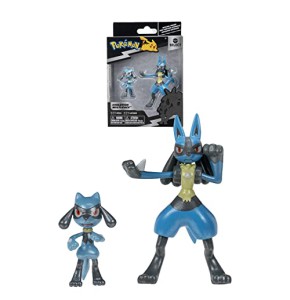 Bandai Pokémon Evolution Pack: Riolu & Lucario Figures