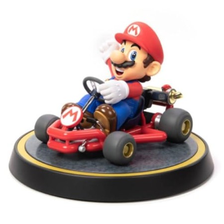 First4Figures First4Figures-Mario Kart Mario PVC Figurine, Cartoon, MKARTST, Noir, Standard