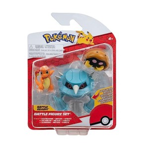 Pokémon- Cartoon Battle Figure Set-Kabuto, Glumanda, Metang, PKW3052, Moyen