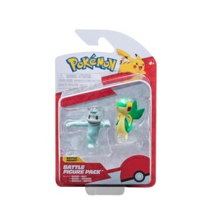 Pokemon PKW3002 Set de Figurines de Bataille Machollo Serpifeu