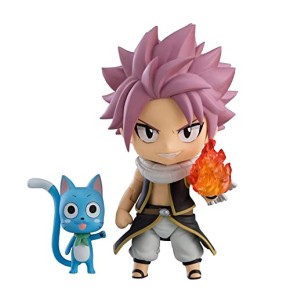 Xinchangda Figurine d'action Fairy Tail Natsu Dragneel Happy 10 cm articulée avec visage interchangeable et accessoires