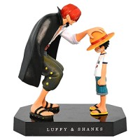 Gujey Anime One Piece Figurine - Figurine Anime One Piece Quatre Empereurs Shanks Enfance - Figurine d'action de Collection avec Chapeau - Cadeau p...