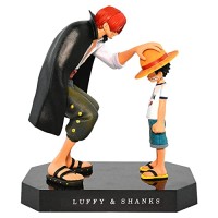Gujey Anime One Piece Figurine - Figurine Anime One Piece Quatre Empereurs Shanks Enfance - Figurine d'action de Collection avec Chapeau - Cadeau p...