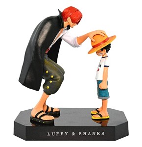 Gujey Anime One Piece Figurine - Figurine Anime One Piece Quatre Empereurs Shanks Enfance - Figurine d'action de Collection avec Chapeau - Cadeau p...