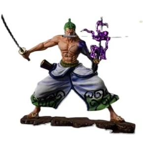 Miotlsy Figurine, 20 CM PVC Figurine Zoro Statue Cartoon Anime Personnage Ornements Collectibles Toy Animations Character Model Jouet Table de Salo...