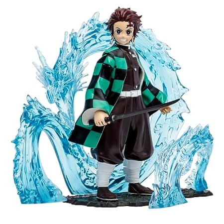 McFarlane Toys Demon Slayer Tanjiro Kamado Figurine d'action de Luxe de 12,7 cm – Objet de Collection Amusant de la Taille d'une Pinte avec Artic...